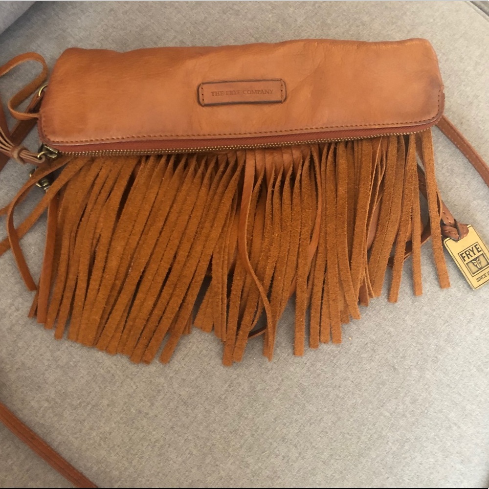 Frye Heidi fringe leather crossbody bag